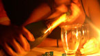Hand opening bottle