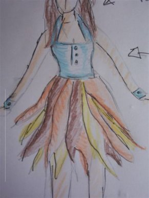 Burnt autum dress
