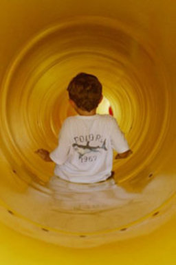 Boy Down Slide