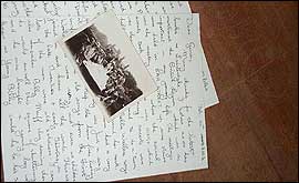 Photo on a letter