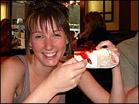 Heidi King eating