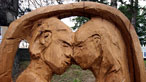 One of Simon Hedger's chainsaw scupltures