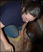 Clare Jones digging