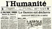 Detail from a photograph of Fernando Bryce's l'Humanite 18 Octobre, Indian ink on paper. Image courtesy of the artist.