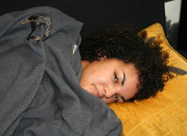 Jenna ill in bed
