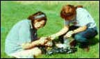 scientists in a field
