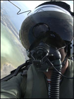 Pilot in plane
