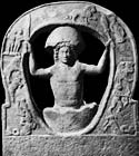 Relief showing Mithras Saecularis (restored) from Housesteads, Northumberland
