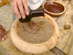 A pudding made with fish sauce
