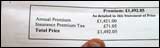 Insurance bill.