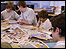 Filey pupils working on School Report