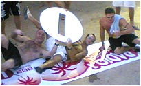 At the pool party