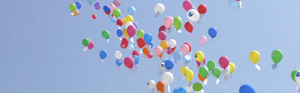 Balloons in the sky