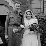 Muriel and Ron Axford on their wedding day in 1944 Muriel and Ron Axford on their wedding day in 1944
