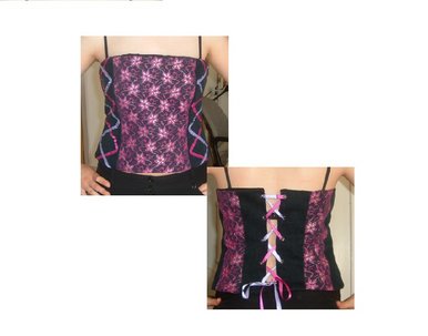 Denim corset