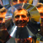 Paul looking into a prism