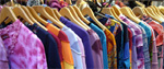 Clothes on hangers