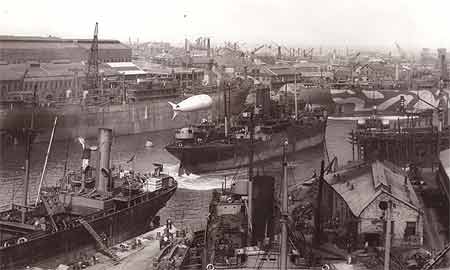 Wartime river scene
