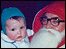 Boy with disappointing Santa