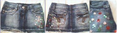 Customised demin skirt