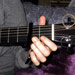 A guitar being played
