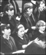 Children carol singing in 1950
