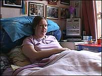 Teenager in bed