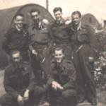 Air Gunner Tony Winser (kneeling, left) with his crew. Air Gunner Tony Winser (kneeling, left) with his crew.