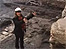 London Museum's Taryn Nixon in the excavated site