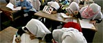 Students writing