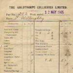 Colliery Payslip, 'number 8 was the number we marked on every tub of coal my mate and I filled.' Colliery Payslip, 'number 8 was the number we marked on every tub of coal my mate and I filled.'