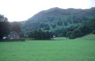 Inspiring view of rolling hills of the lake district