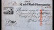 One pound note issued by Cardiff Bank.