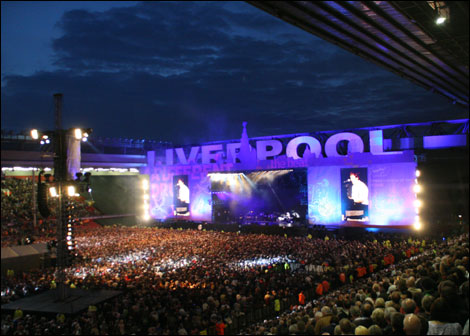 Sir Paul on stage