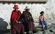 Pilgrims take a rest
