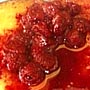 creamy fried slice with fruit sauce