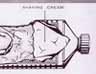 Shaving cream tube with secret chamber