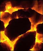 Hot coals