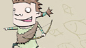 Eric hunting with a bow and arrow