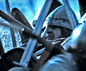Reconstruction of Norman soldiers in battle