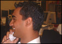 Yaser at computer