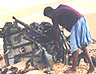 The plane's remains