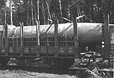 V-2 rocket on a train in Holland