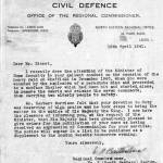 This letter of commendation was given to MrSimnett in in relation to the a previous story entitled Sheffield Blitz Musgrave Cres. This letter of commendation was given to MrSimnett in in relation to the a previous story entitled Sheffield Blitz Musgrave Cres.