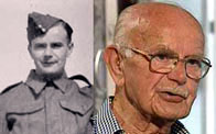 Photograph showing survivor Harry Pettit