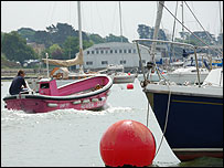 The pink water taxi
