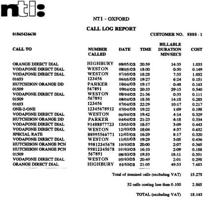 Phone Bill