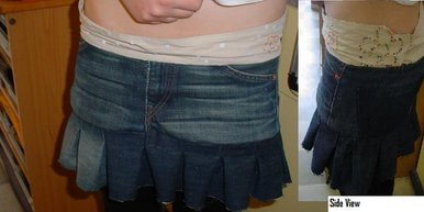 Eco pleated skirt