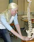 Sara in a physiotherapy class