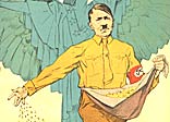 'The seed of peace, not dragon's teeth' cartoon of Hitler, from the magazine Kladderadatsch, 22 March 1936